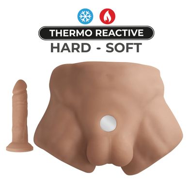 Полуторс с фаллоимитатором на присоске SilexD Apollo S Male Torso Caramel SX0813 фото