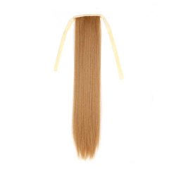 Шиньон накладной хвост на ленте Didaka прямые волосы 60 см "Пшеничный блонд" X0000929-2 фото