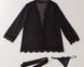 Коротенький прозрачный халат с длинным рукавом - XS/S/M - Чёрный – Эротическое бельё X00000292-1 фото 16