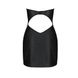 Мини-платье из экокожи Passion CELINE CHEMISE S/M, black, шнуровка, трусики в комплекте SO6407 фото 6